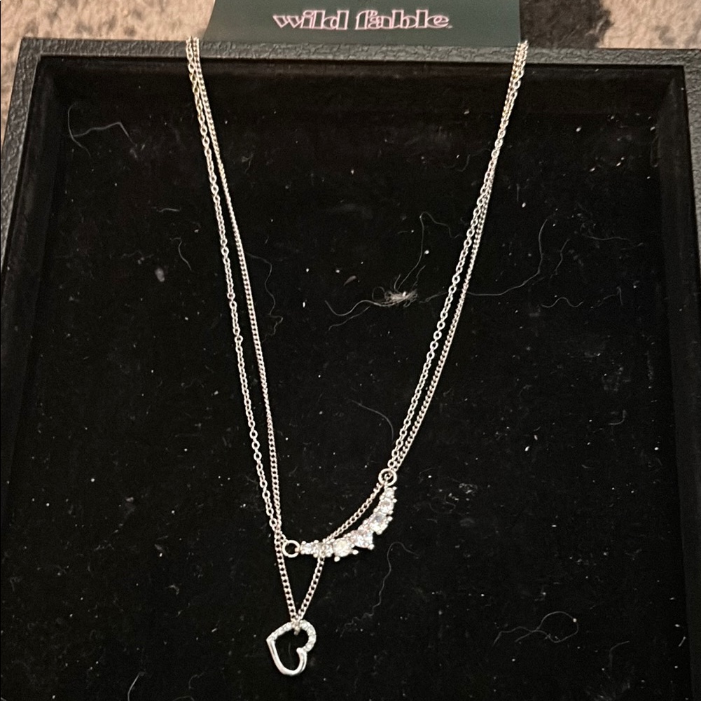 Wild Fable Silver Layered Necklace 8$
